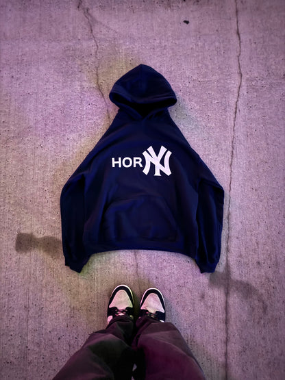 Navy Blue Horny Hoodie