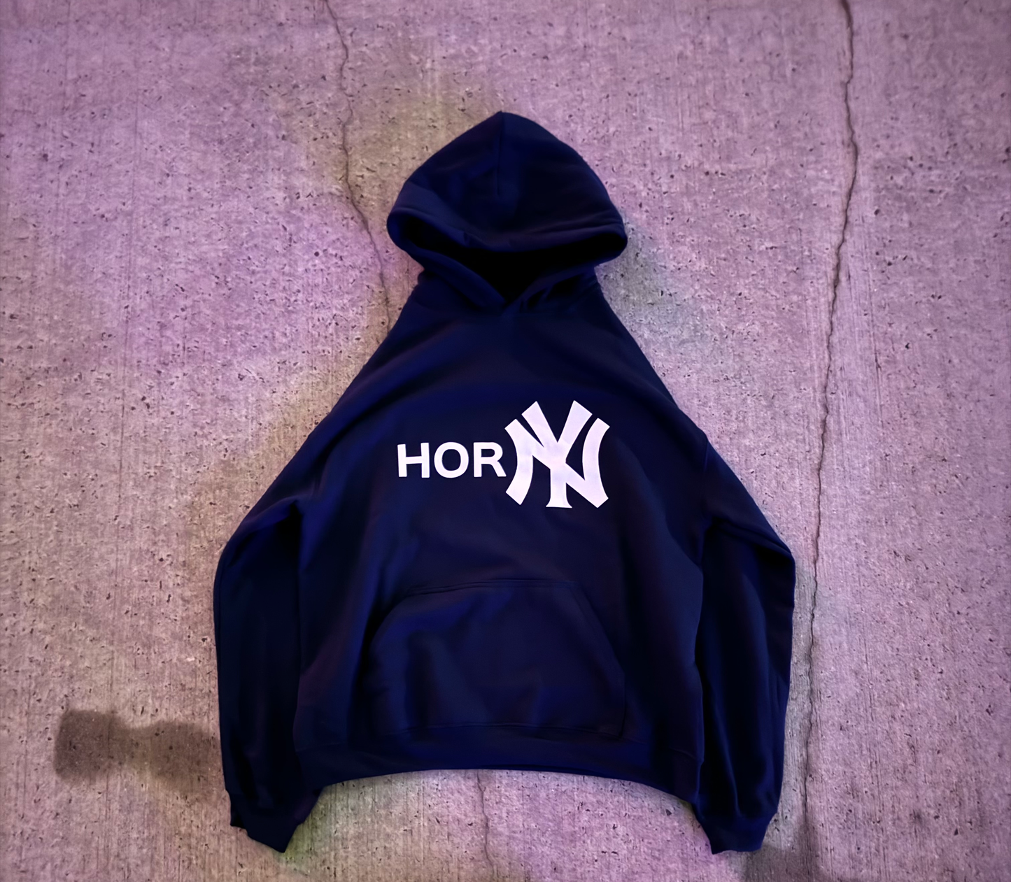 Navy Blue Horny Hoodie