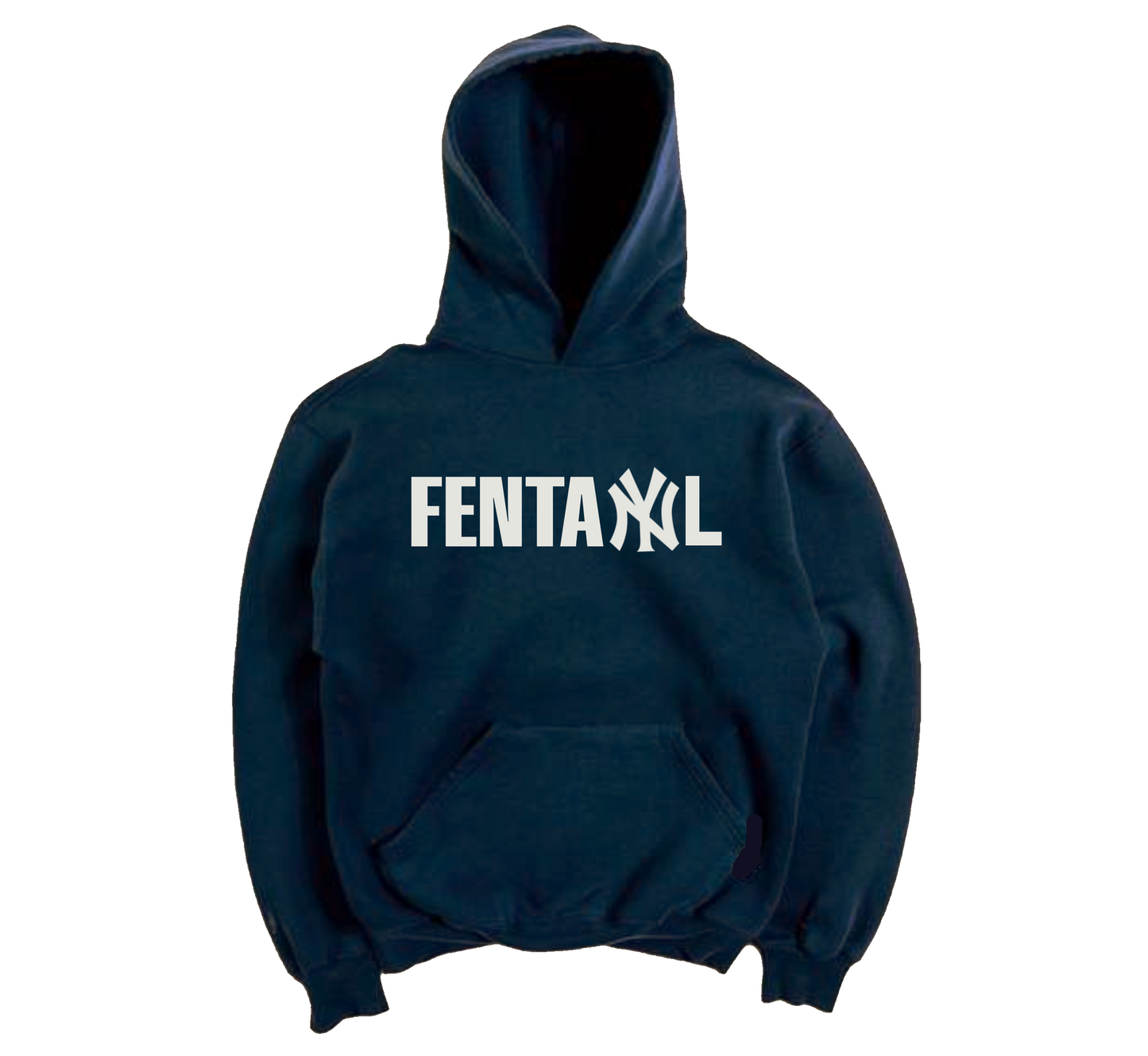 Navy Blue Fent Hoodie